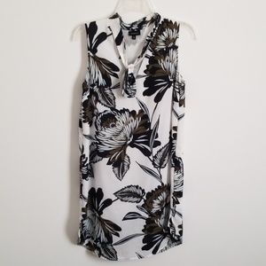 Sold WWW Sheer Floral Shirt Dress Small